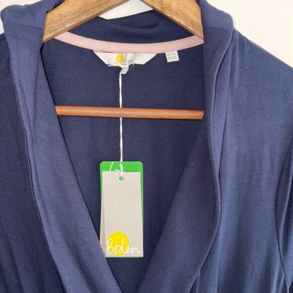NEW NWT Boden Fixed Wrap Jersey Dress Collar Navy Knit size 10Long - Picture 4 of 9